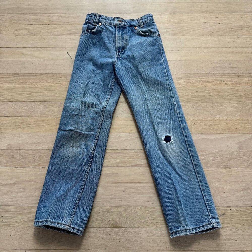 Levi’s Vintage 1980 Orange Tab women’s Jeans Made in Canada 22x23 Distressed